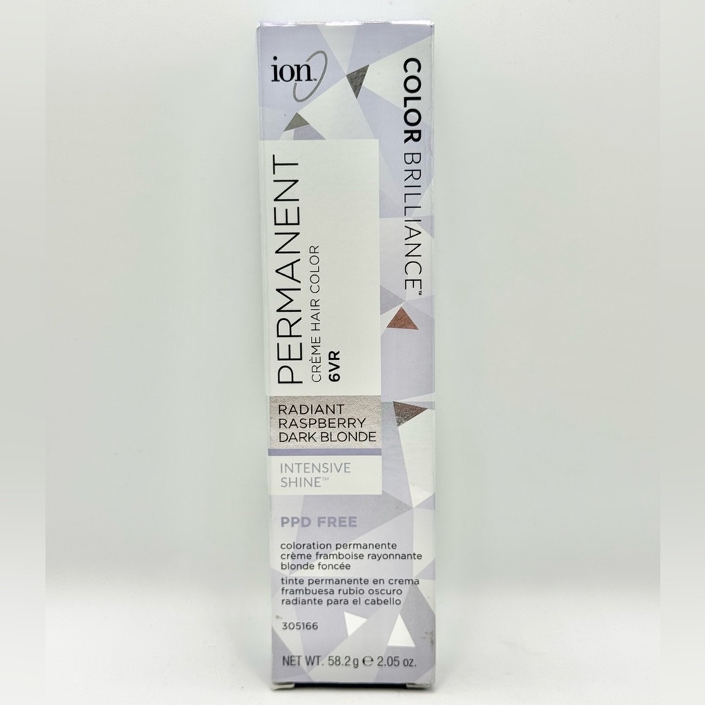 Ion Permanent Creme Hair Color - 6VR Radiant Raspberry Dark Blonde 2.05 oz.